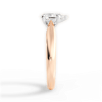 Amy Pear Cut Lab Grown Diamond 18Kt Rose Gold Engagement Ring - View 2