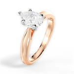 Amy Pear Cut Lab Grown Diamond 18Kt Rose Gold Engagement Ring - View 4
