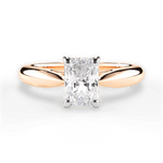 Amy Radiant Cut Lab Grown Diamond 18Kt Rose Gold Engagement Ring