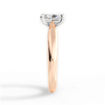 Amy Radiant Cut Lab Grown Diamond 18Kt Rose Gold Engagement Ring - View 4