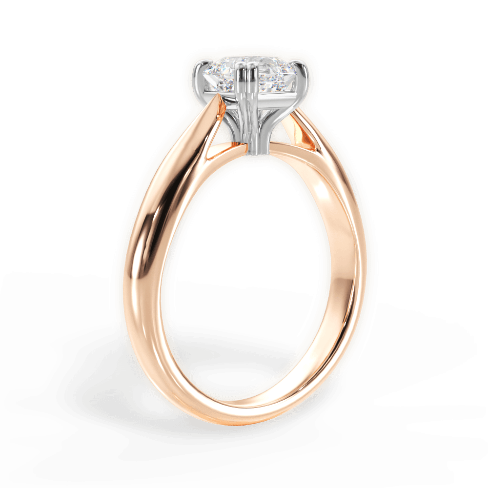 Camila Asscher Cut Lab Grown Diamond 18Kt Rose Gold Engagement Ring - View 2