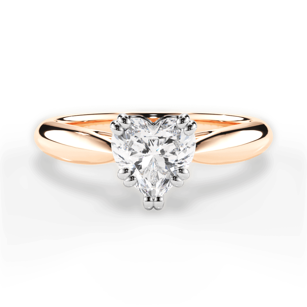Camila Heart Cut Lab Grown Diamond 18Kt Rose Gold Engagement Ring