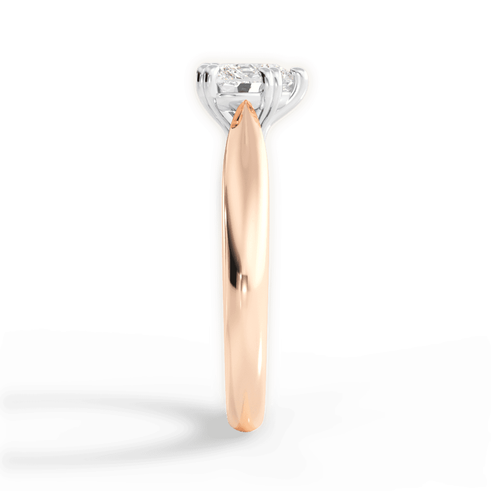 Camila Heart Cut Lab Grown Diamond 18Kt Rose Gold Engagement Ring - View 2