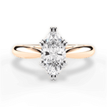 Camila Marquise Cut Lab Grown Diamond 18Kt Rose Gold Engagement Ring