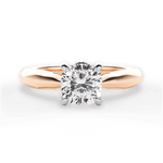 Beverly Cushion Cut Lab Grown Diamond 18Kt Rose Gold Engagement Ring