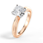 Beverly Cushion Cut Lab Grown Diamond 18Kt Rose Gold Engagement Ring - View 4
