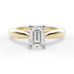 Beverly Emerald Cut Lab Grown Diamond 18Kt Yellow Gold Engagement Ring