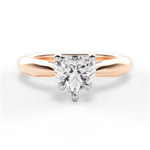 Beverly Heart Cut Lab Grown Diamond 18Kt Rose Gold Engagement Ring