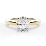 Beverly Oval Cut Lab Grown Diamond 18Kt Yellow Gold Engagement Ring