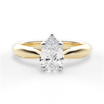 Beverly Pear Cut Lab Grown Diamond 18Kt Yellow Gold Engagement Ring