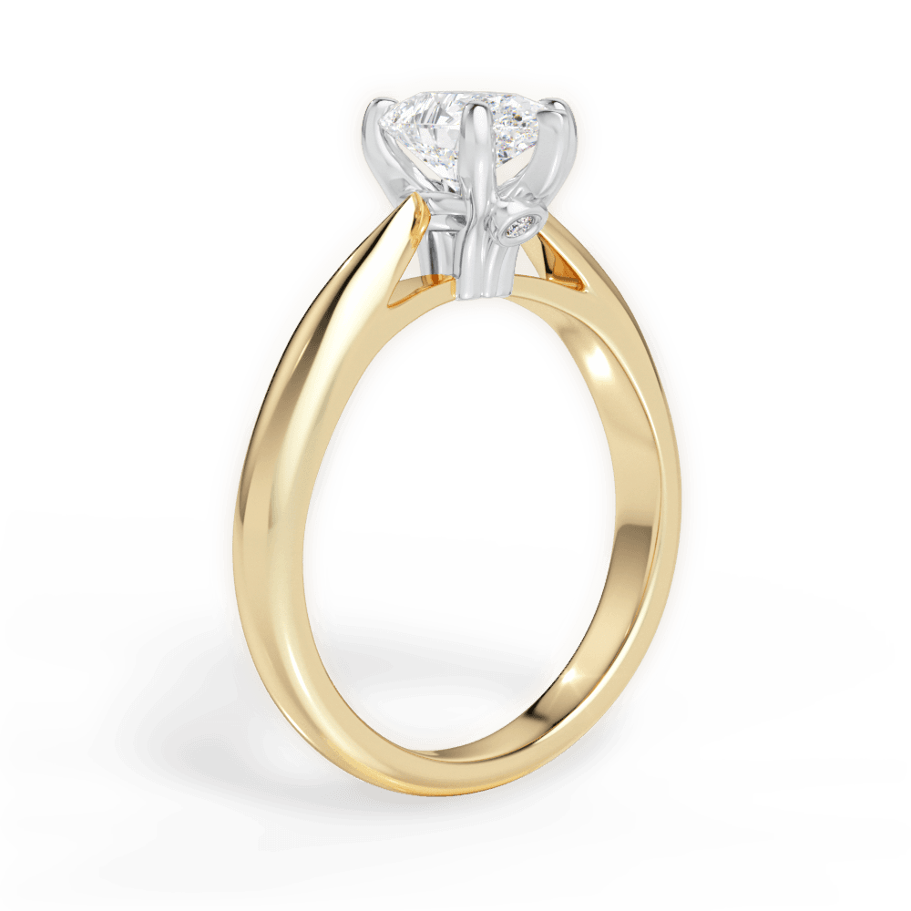 Beverly Pear Cut Lab Grown Diamond 18Kt Yellow Gold Engagement Ring - View 3