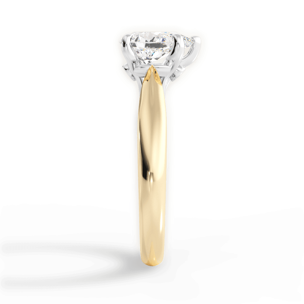 Beverly Pear Cut Lab Grown Diamond 18Kt Yellow Gold Engagement Ring - View 2