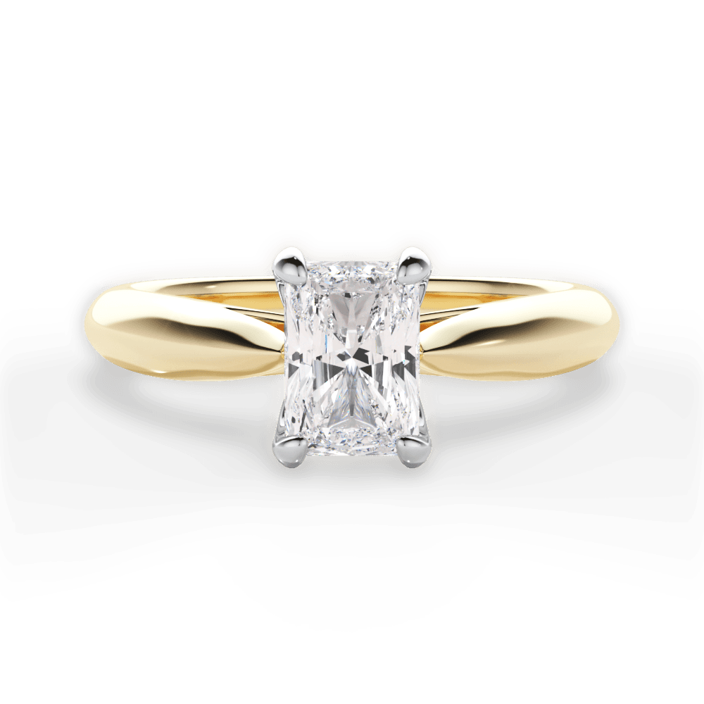 Beverly Radiant Cut Lab Grown Diamond 18Kt Yellow Gold Engagement Ring