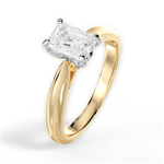 Beverly Radiant Cut Lab Grown Diamond 18Kt Yellow Gold Engagement Ring - View 4