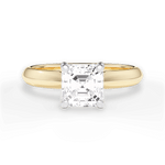 Aria Asscher Cut Lab Grown Diamond 18Kt Yellow Gold Engagement Ring