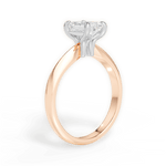 Aria Emerald Cut Lab Grown Diamond 18Kt Rose Gold Engagement Ring - View 2