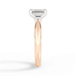 Aria Emerald Cut Lab Grown Diamond 18Kt Rose Gold Engagement Ring - View 3