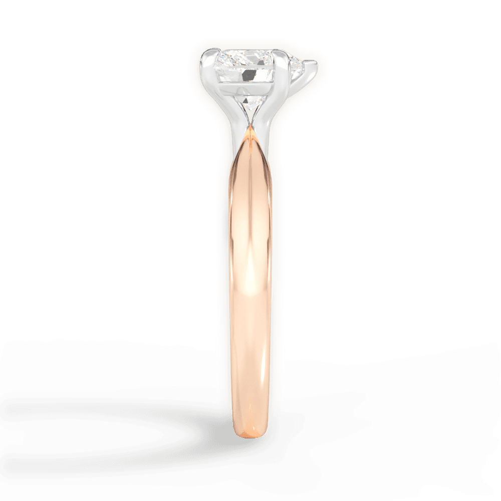Aria Heart Cut Lab Grown Diamond 18Kt Rose Gold Engagement Ring - View 4