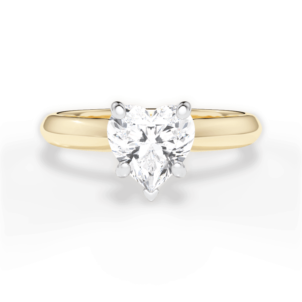 Aria Heart Cut Lab Grown Diamond 18Kt Yellow Gold Engagement Ring