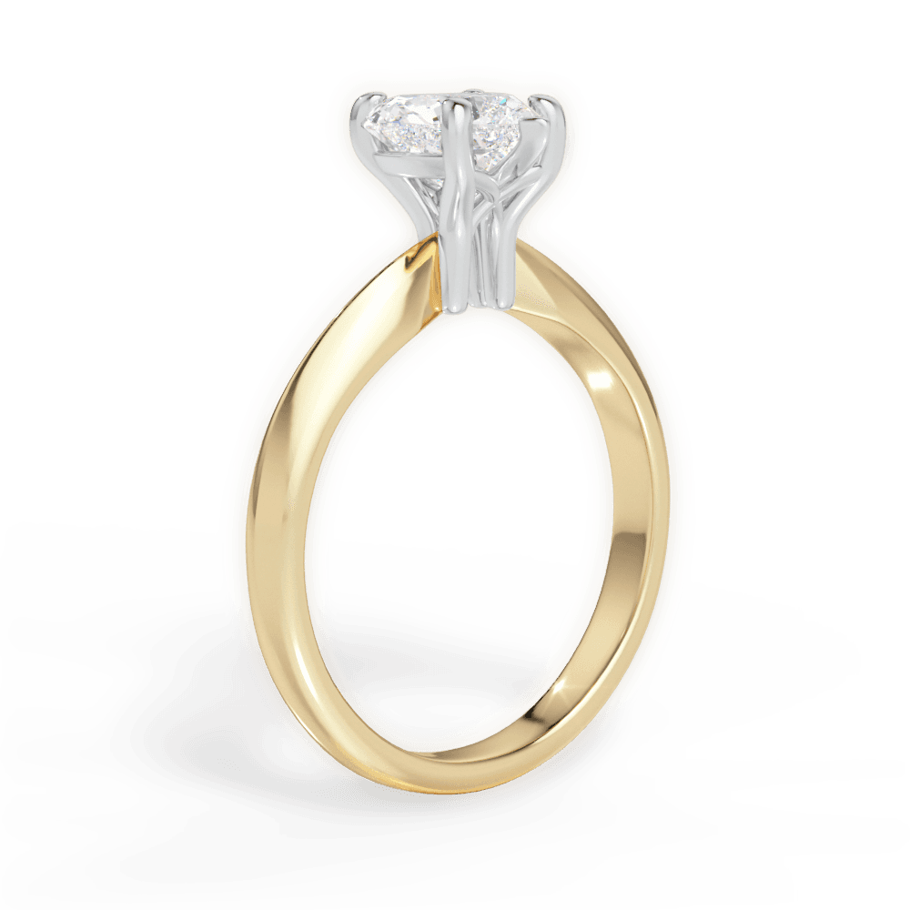 Aria Heart Cut Lab Grown Diamond 18Kt Yellow Gold Engagement Ring - View 4