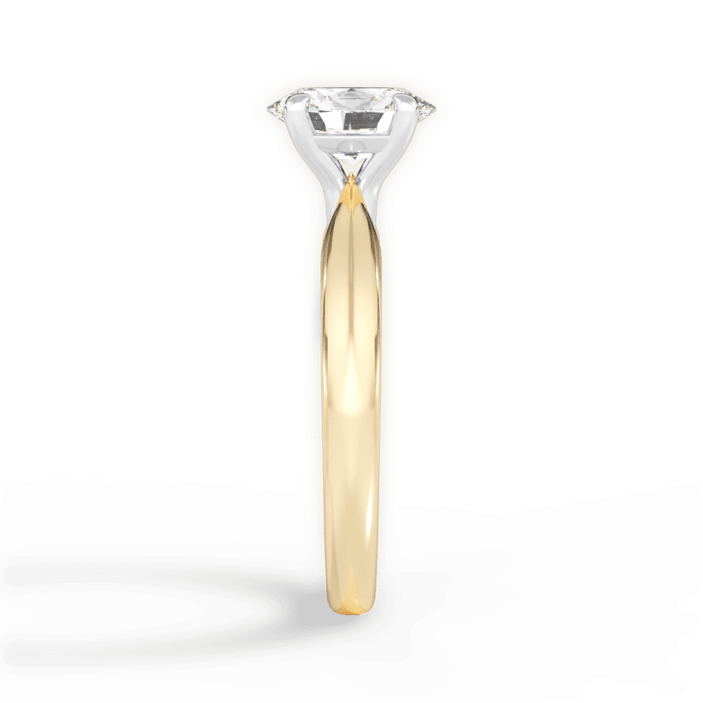 Aria Oval Cut Lab Grown Diamond 18Kt Yellow Gold Engagement Ring - View 4