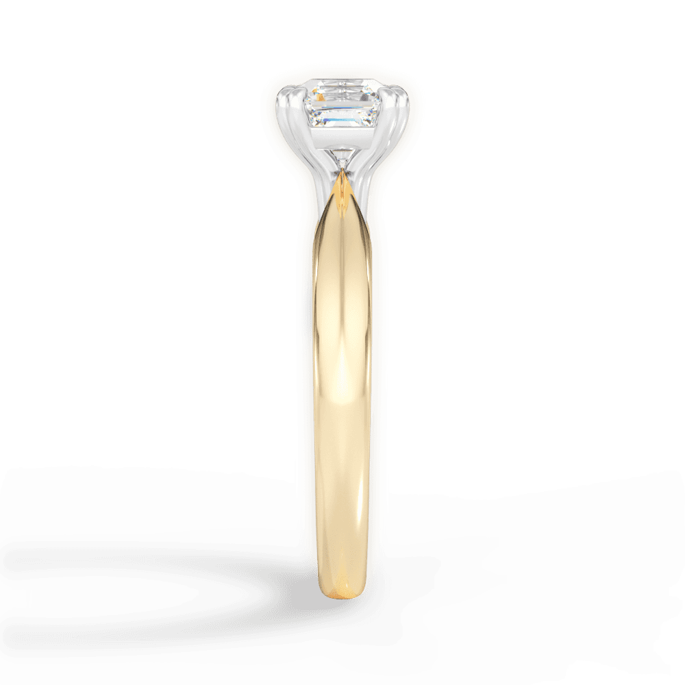Anastasia Asscher Cut Lab Grown Diamond 18Kt Yellow Gold Engagement Ring - View 2