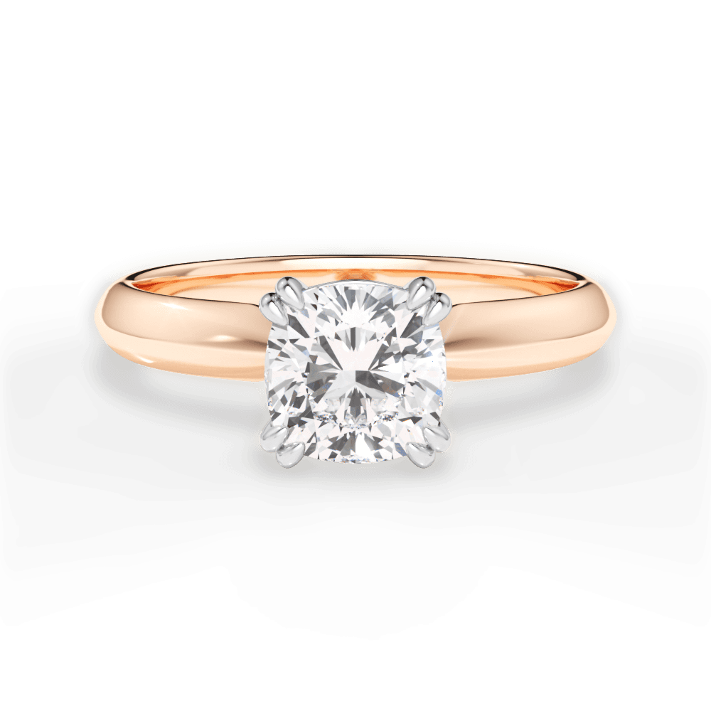 Anastasia Cushion Cut Lab Grown Diamond 18Kt Rose Gold Engagement Ring