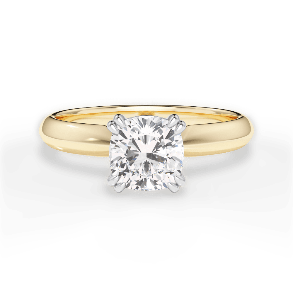 Anastasia Cushion Cut Lab Grown Diamond 18Kt Yellow Gold Engagement Ring