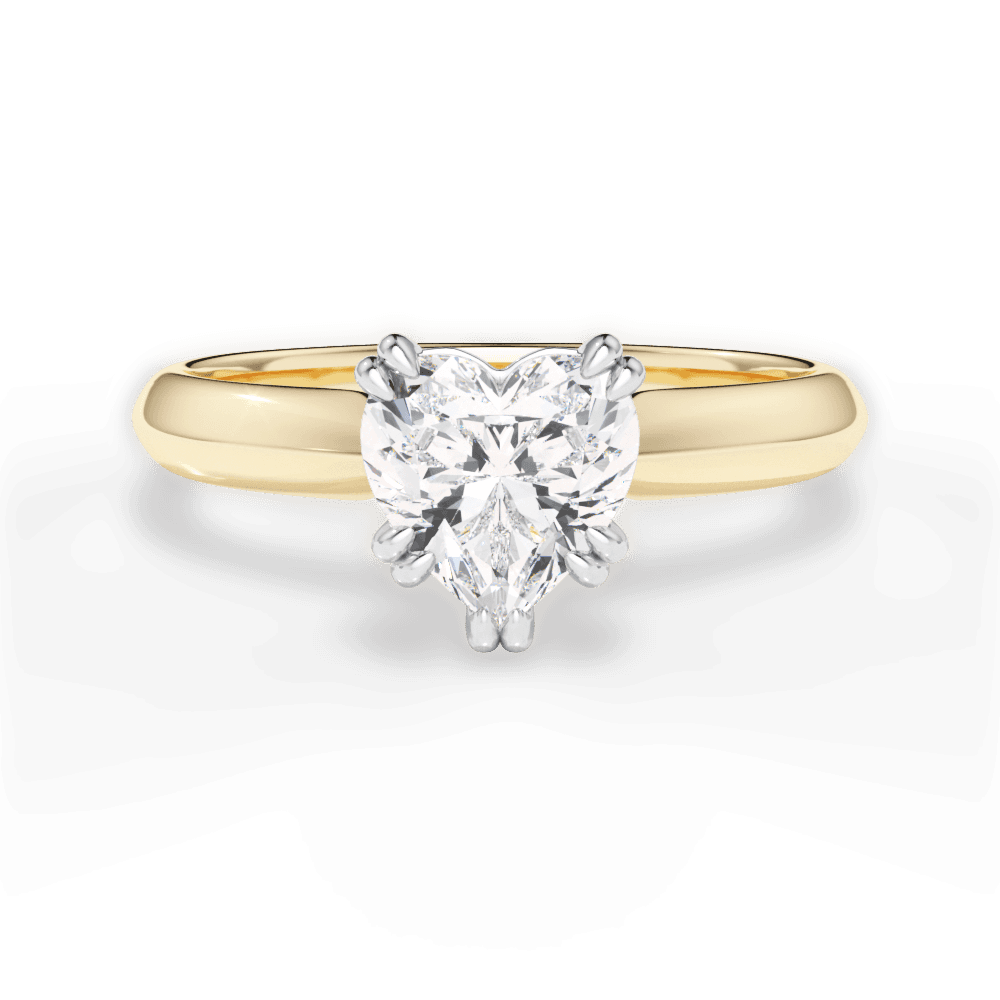Anastasia Heart Cut Lab Grown Diamond 18Kt Yellow Gold Engagement Ring