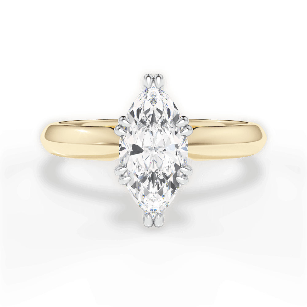 Anastasia Marquise Cut Lab Grown Diamond 18Kt Yellow Gold Engagement Ring