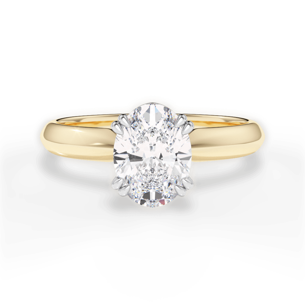 Anastasia Oval Cut Lab Grown Diamond 18Kt Yellow Gold Engagement Ring