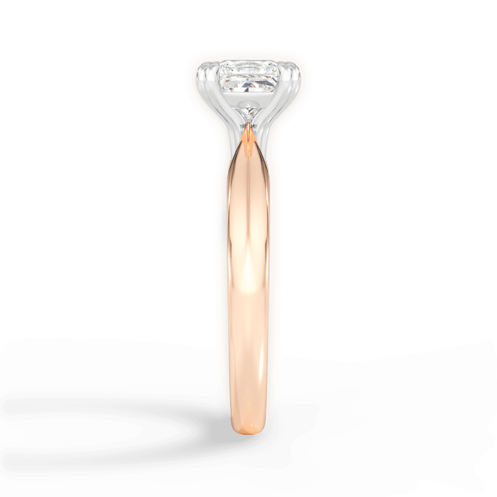 Anastasia Princess Cut Lab Grown Diamond 18Kt Rose Gold Engagement Ring - View 3