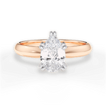 Anastasia Pear Cut Lab Grown Diamond 18Kt Rose Gold Engagement Ring