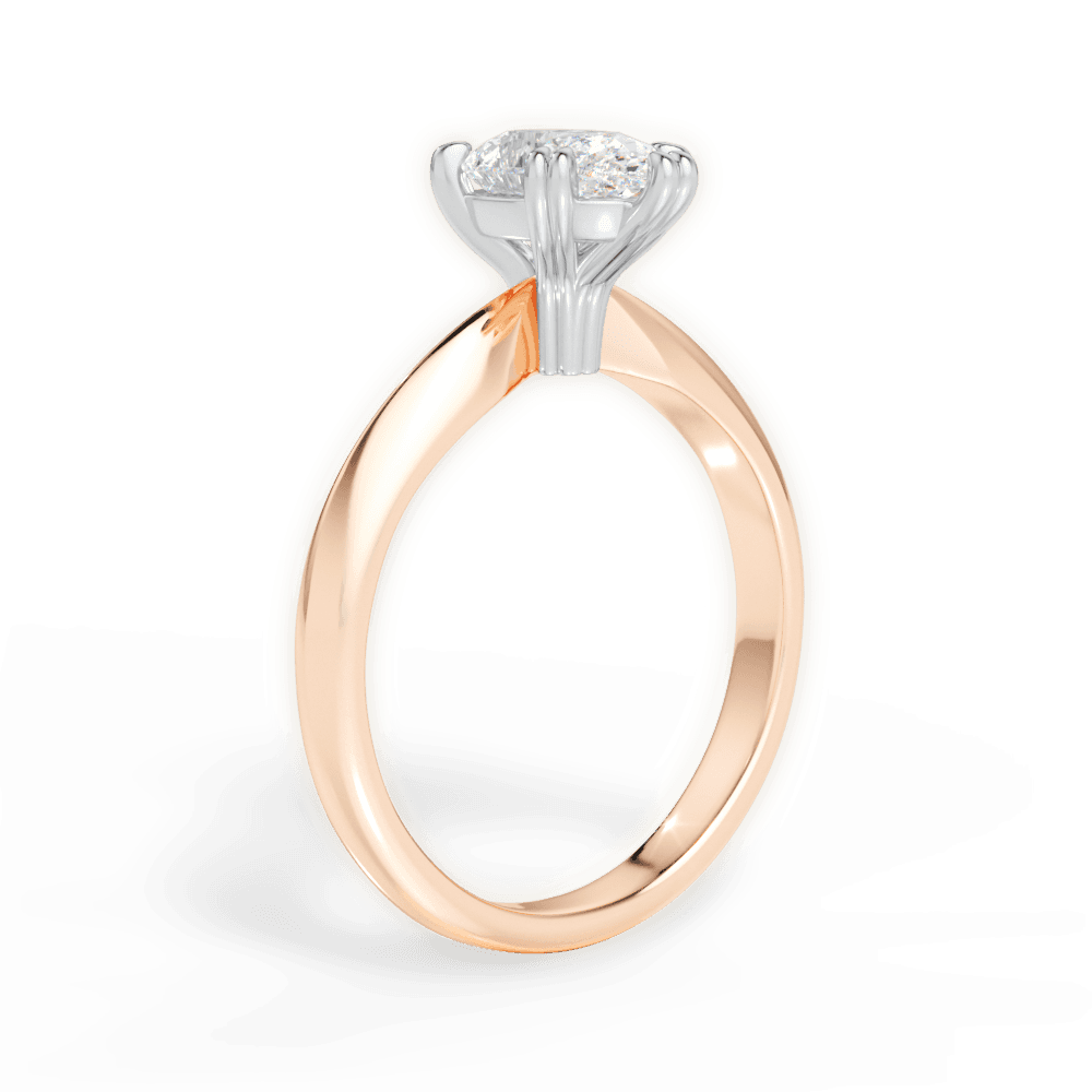 Anastasia Pear Cut Lab Grown Diamond 18Kt Rose Gold Engagement Ring - View 3