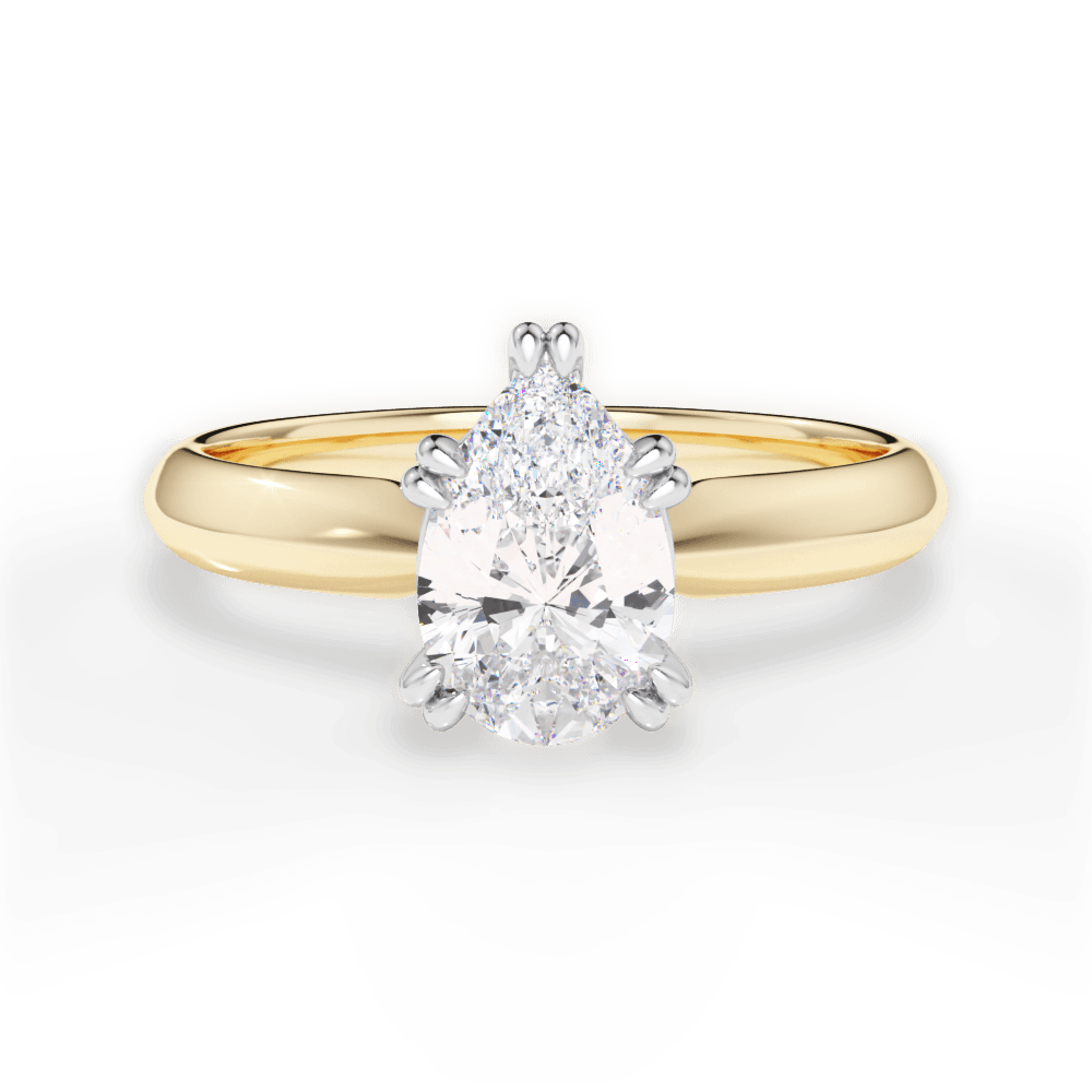 Anastasia Pear Cut Lab Grown Diamond 18Kt Yellow Gold Engagement Ring
