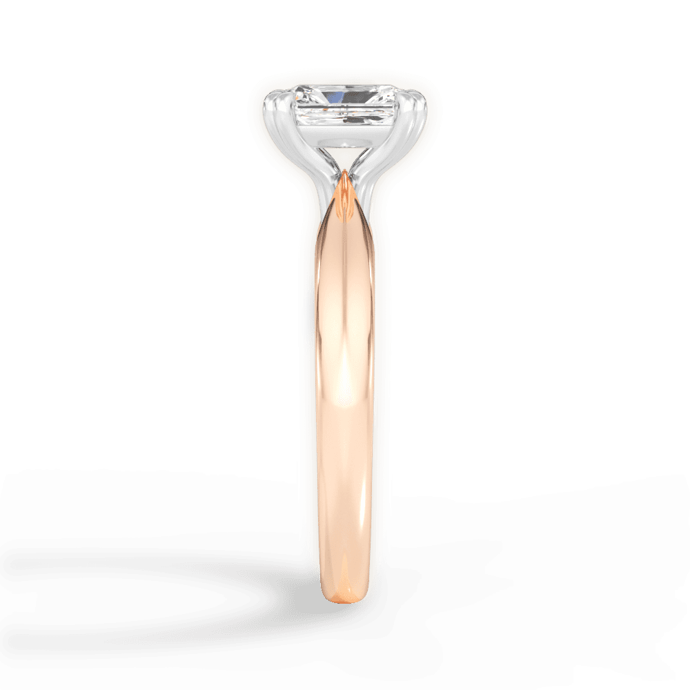Anastasia Radiant Cut Lab Grown Diamond 18Kt Rose Gold Engagement Ring - View 4
