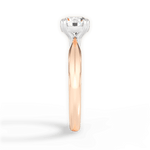 Anastasia Round Cut Lab Grown Diamond 18Kt Rose Gold Engagement Ring - View 2