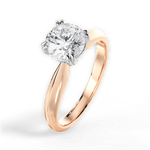 Anastasia Round Cut Lab Grown Diamond 18Kt Rose Gold Engagement Ring - View 4