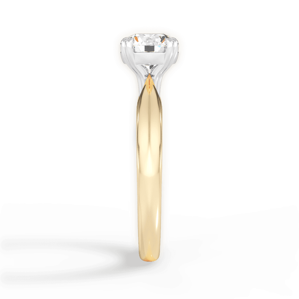 Anastasia Round Cut Lab Grown Diamond 18Kt Yellow Gold Engagement Ring - View 2