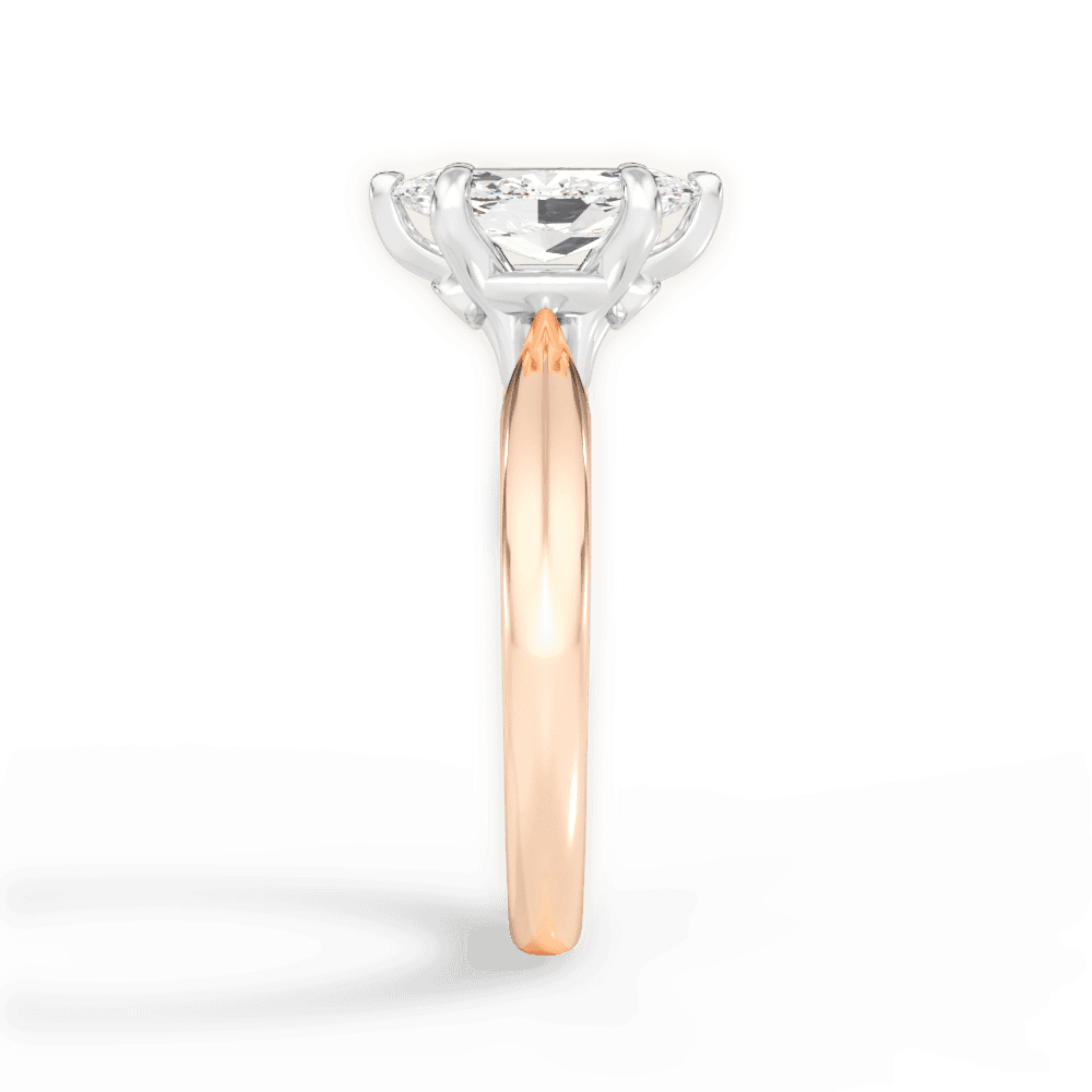 Amanda Marquise Cut Lab Grown Diamond 18Kt Rose Gold Engagement Ring - View 2