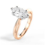Amanda Marquise Cut Lab Grown Diamond 18Kt Rose Gold Engagement Ring - View 3