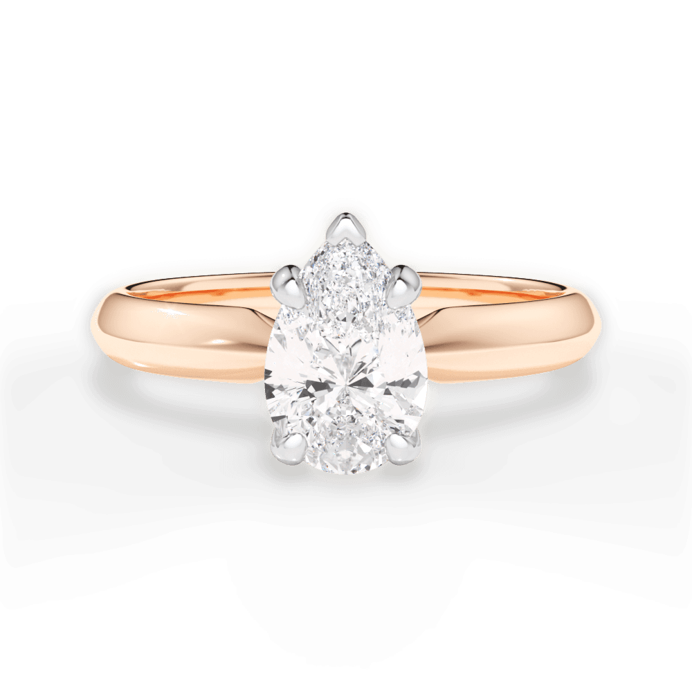 Amanda Pear Cut Lab Grown Diamond 18Kt Rose Gold Engagement Ring