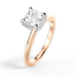 Alicia Asscher Cut Lab Grown Diamond 18Kt Rose Gold Engagement Ring - View 4