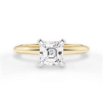 Alicia Asscher Cut Lab Grown Diamond 18Kt Yellow Gold Engagement Ring