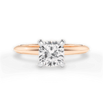 Alicia Cushion Cut Lab Grown Diamond 18Kt Rose Gold Engagement Ring