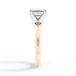 Alicia Emerald Cut Lab Grown Diamond 18Kt Rose Gold Engagement Ring - View 3