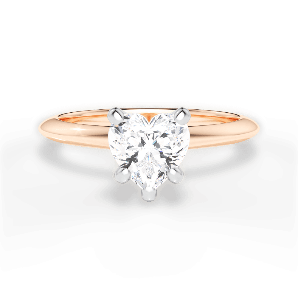 Alicia Heart Cut Lab Grown Diamond 18Kt Rose Gold Engagement Ring
