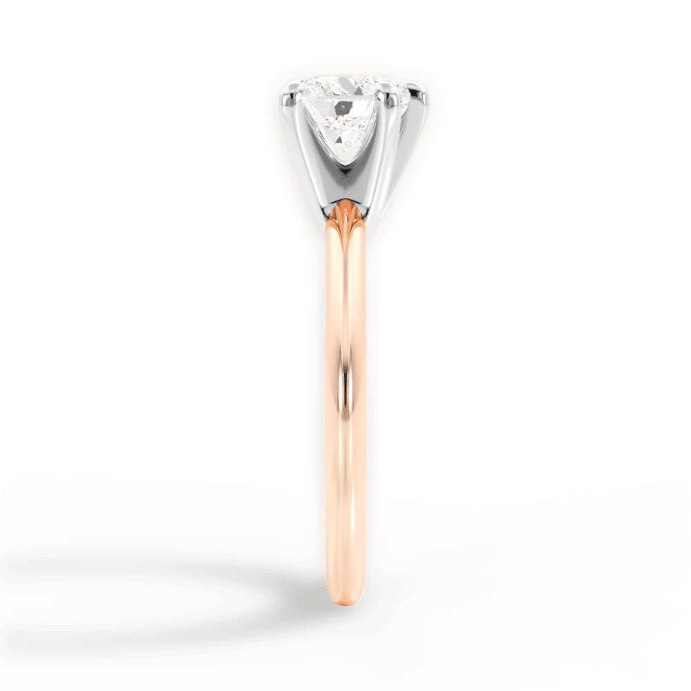 Alicia Heart Cut Lab Grown Diamond 18Kt Rose Gold Engagement Ring - View 2