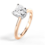 Alicia Heart Cut Lab Grown Diamond 18Kt Rose Gold Engagement Ring - View 3