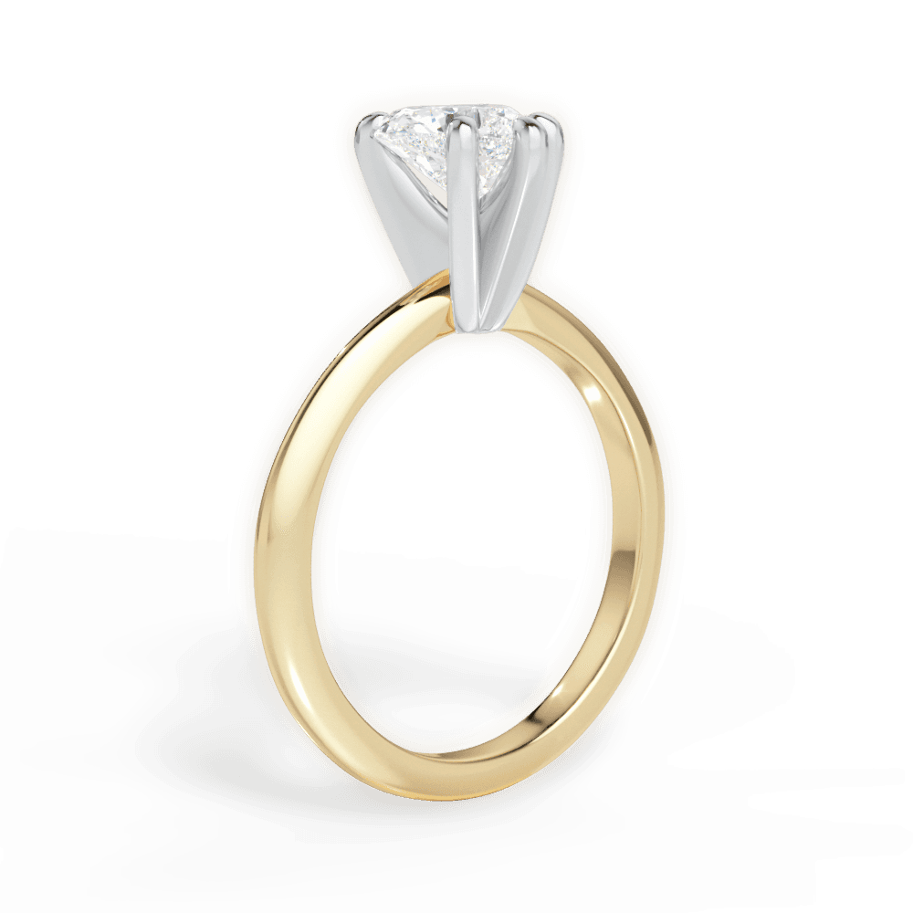 Alicia Heart Cut Lab Grown Diamond 18Kt Yellow Gold Engagement Ring - View 3